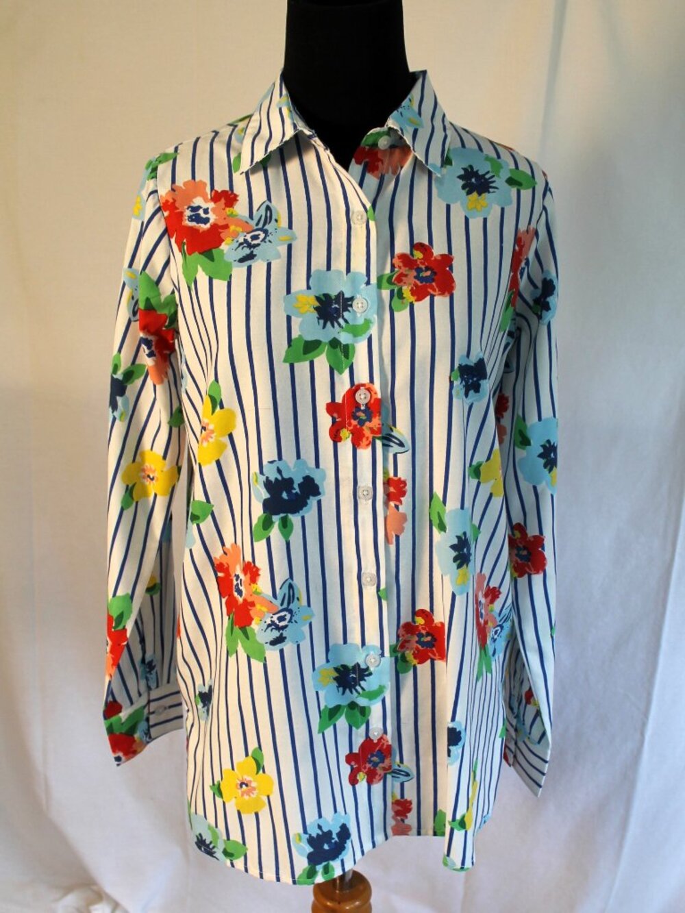 Avon / Studio 1886 Striped Floral Blouse Tunic XS - Picture 2 of 8